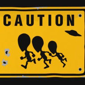 Alien Crossing Sign (indoor/outdoor)